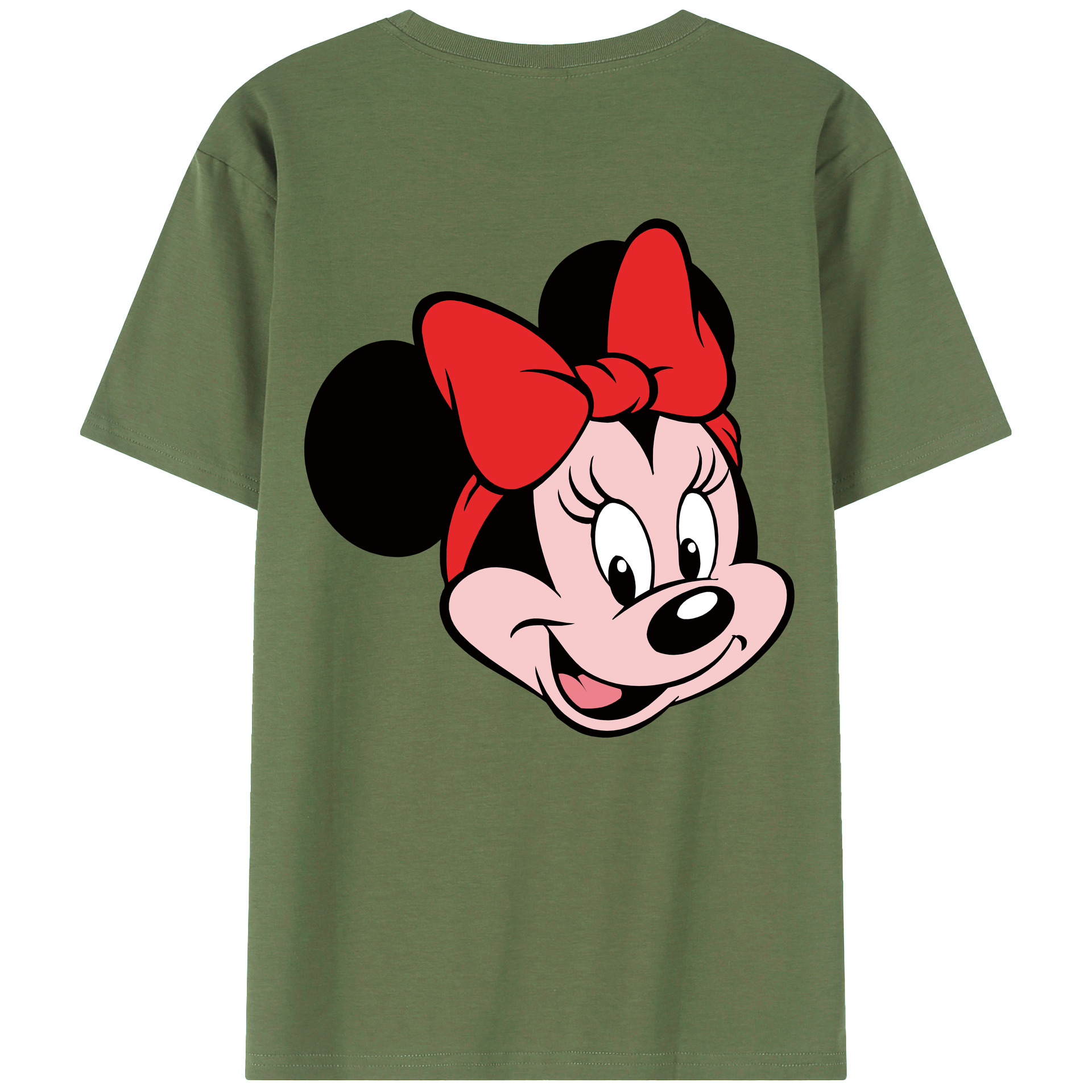 （画像用） ミッキーマウス Mickey Mouse 綿100％ メンズ半袖Tシャツ（バックプリント） 通気性